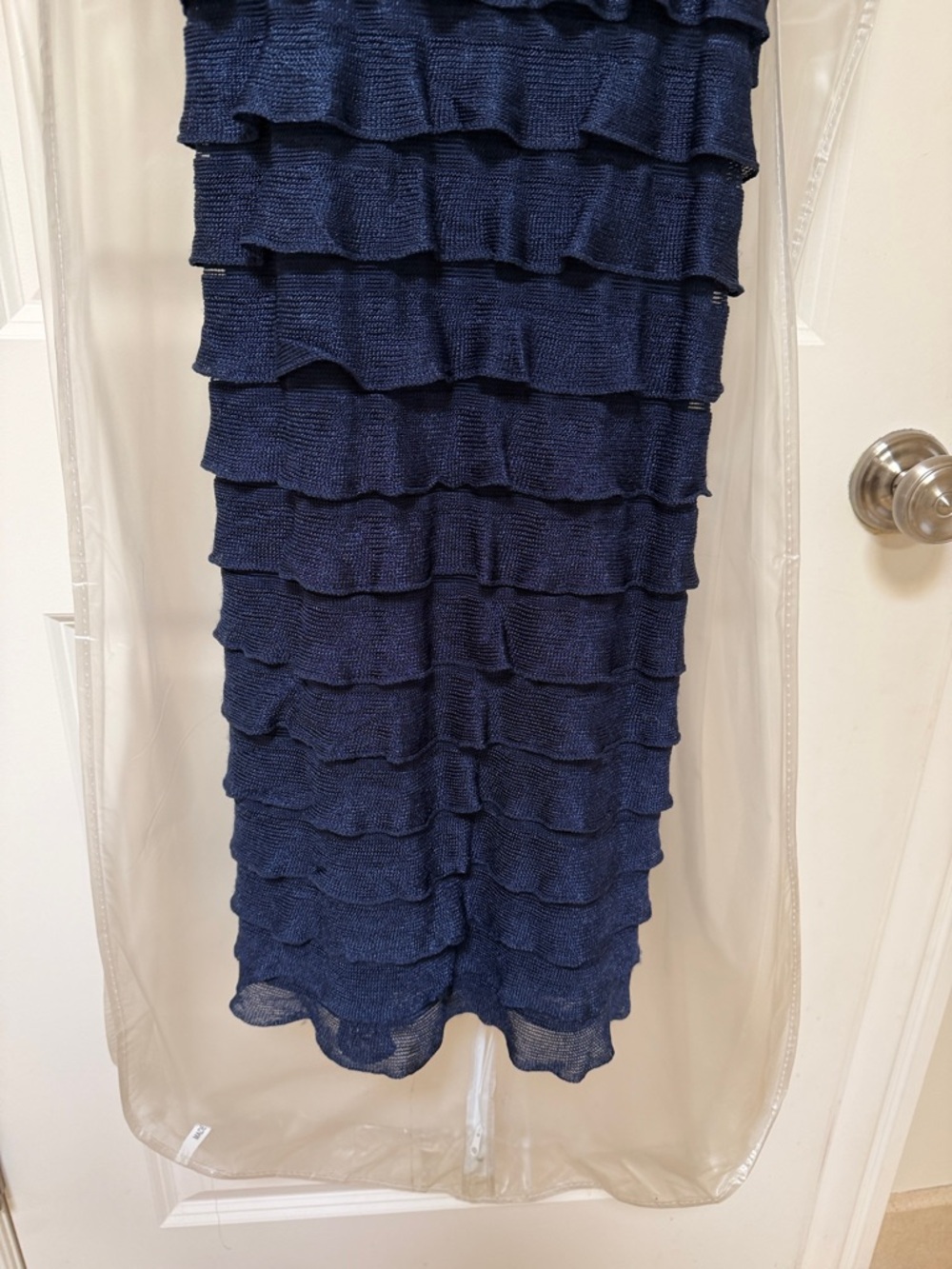 MSSP Navy Ruffle Layered Dress - Picture 4 of 8